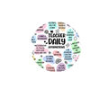Teacher daily affirmations coaster x2