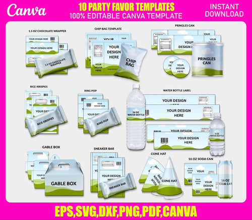 10 party favor templates