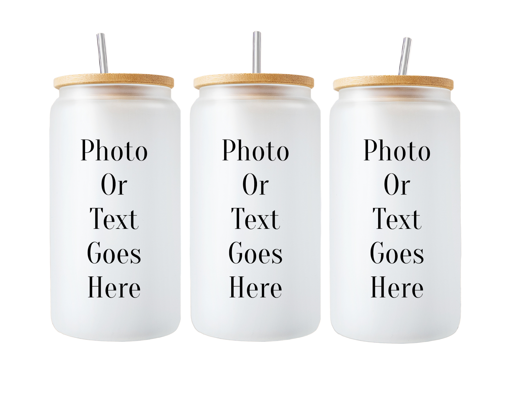 Customizable Bamboo Glass Cup